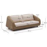 Kave Home Bež/u prirodnoj boji podstavljena vrtna sofa Meria – | shoptok.hr