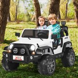  2-sjedni dječji auto s daljinskim upravljačem, 3-stupanjski električni automobil, dim. 123 x 80 x 80 cm bijeli | shoptok.hr