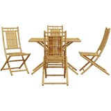  5-dijelni vrtni blagovaonski set od bambusa | shoptok.hr