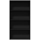 vidaXL Regal za knjige crni 80x30x152 cm konstruirano drvo | shoptok.hr