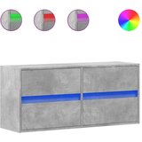  Zidni TV ormarić s LED svjetlima boja betona 100x31x45 cm | shoptok.hr