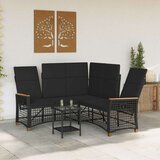  Vrtni set sofe za opuštanje Crna 164 x 164 x 112 cm poliratan | shoptok.hr