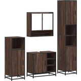 vidaXL 4-dijelni set kupaonskog namještaja boja smeđeg hrasta drveni | shoptok.hr