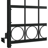  Vrata za ogradu ASSEN s lučnim vrhom čelik 89x200 cm crna | Eponuda.com