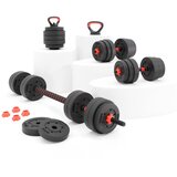 Ksix BMANC01N50 SET Tegova 50KG, DISKOVI, BUČICE, ŠIPKA, KETLBEL, CRNI | Eponuda.com
