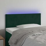 LED uzglavlje tamnozeleno 80 x 5 x 78/88 cm baršunasto | shoptok.hr
