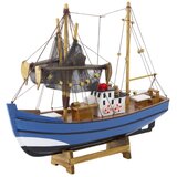  Kolekcionarski ukrasni model ribarskog broda, plavi 30x26cm | shoptok.hr