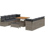  Sjedeća garnitura za vrt s jastukom Siva 100 x 100 x 71 cm | Eponuda.com