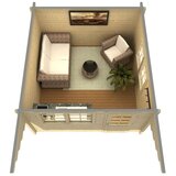 Male kuće Drvena kuća SEVILLA 380 × 380 cm sa šindrom | shoptok.hr