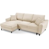 Cosmopolitan Design Bež sklopiva/s prostorom za odlaganje kutna garnitura od samta (s lijevim kutom/s ležaljkom) Kyoto – | shoptok.hr