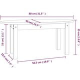  Stolić za kavu 80 x 40 x 35 cm od masivne borovine | shoptok.hr