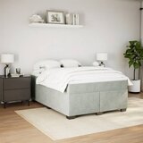  Krevet s oprugama i madracem svjetlosivi 140x190 cm baršunasti | shoptok.hr