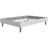 CARRYHOME POSTELJA 140 cm x 200 cm , leseni material bela Cene