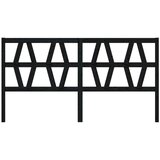  Posteljno vzglavje črno 206x4x100 cm trdna borovina, (20685067) | Shoptok.si