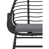  Vrtna garnitura - 6-dijelni vrtni blagovaonski set s jastucima crno Crna i tamno siva 200 x 100 x 74 cm 6 | shoptok.hr