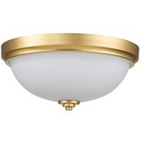 Elstead Lighting Elstead Feiss Malibu Stropna svetilka iz brušene medenine, pol vgradna, IP44, (22097841) | Shoptok.si