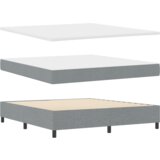  Krevet s oprugama i madracem svijetlo siva 180x200 cm tkanina | shoptok.hr