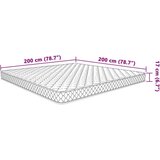 vidaXL Madrac od memorijske pjene bijeli 200 x 200 x 17 cm | shoptok.hr