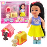 Mini lutka za igru sa psićima i kućicom za pse - žuto/plava | shoptok.hr