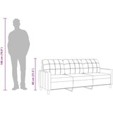  Trosjed od tkanine Crna 180 cm | shoptok.hr