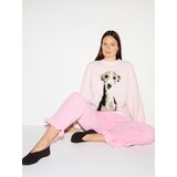 Reserved Hlače s volanom - pastelnoružičasto | shoptok.hr