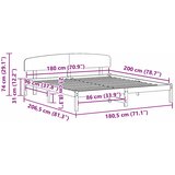  Krevetna konstrukcija Bijelo 180 x 200 cm Čvrsto borovo drvo | shoptok.hr