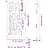 vidaXL Vrtna vrata Crna 105 x 200 cm Čelik s praškastim premazom | shoptok.hr