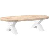  Noge za klubsko mizico v obliki črke X, 2 kosa, bele, 60 x (30-31) cm, jeklo, (22124006) | Shoptok.si