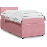 Box spring krevet s madracem ružičasti 90x200 cm baršunasti | shoptok.hr