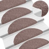  Prostirke za stepenice, samoljepljive, 10 kom. 65x21x4 cm, svijetlosmeđe, poluokrugle, velike | shoptok.hr