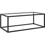The Living Store Klubska mizica črna s kaljenim steklom 100x50x35 cm - Klubska Mizica, (21574800) Cene