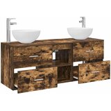  Set ormarića za kupaonicu 3 kom. Dimljeni hrast Smeđa 49,5 x 41 x 64,5 cm | shoptok.hr