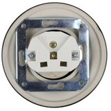  Elhard - Retro keramička zidna utičnica bez rama 230V crna | Eponuda.com