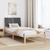  Okvir kreveta smeđe i tamnosivo 100 x 200 cm Masivna borovina | shoptok.hr