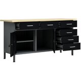  Radni stol crni 160 x 60 x 85 cm čelični | shoptok.hr