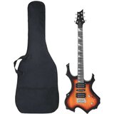 vidaXL Električna gitara za početnike s torbom smeđa-crna 4/4 39 | shoptok.hr