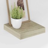  Plutajuće zidne police 4 kom boja hrasta 23 x 23,5 x 3,8 cm MDF | shoptok.hr
