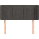  Uzglavlje s ušima tamnosivi 93x16x78/88 cm baršunasti | shoptok.hr