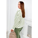 Kesi Striped sweater dark mint | shoptok.hr