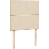 vidaXL Otomanski posteljni okvir z vzmetnico krem 100x200 cm blago | Shoptok.si