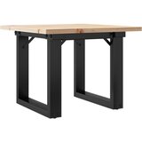 The Living Store Klubska mizica O okvir 50x50x35 cm trdna borovina lito železo - Klubska Mizica, (21496180) | Shoptok.si
