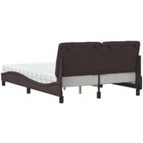  Postelja z vzmetnico temno rjav 120x200 cm blago, (21829355) | Shoptok.si