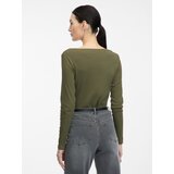 Orsay Women's Long Sleeve Khaki T-Shirt - Women's | Shoptok.si