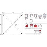 Male kuće Drvena nadstrešnica LANZAROTE 400 × 400 cm – bez završnog krovnog pokrova | shoptok.hr