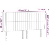  Uzglavlje s ušima tamnozeleno 183x23x118/128 cm baršunasto | shoptok.hr