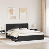  Krevetna konstrukcija Crna 180 x 200 cm Inženjersko Drvo | shoptok.hr