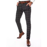DStreet Dark gray UX3686 checkered men's chino trousers Cene'.'