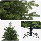  Umjetno božićno drvce s nogom 150 cm PVC i metal Zelena | shoptok.hr