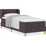Box Postelja z vzmetnico - Temno rjava, 80x200 cm, Tkanina, (22083931) | Shoptok.si
