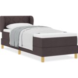 Box Spring krevet s madracem - Tamnosmeđi 80x200 cm Tkanina | shoptok.hr